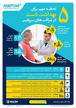 پوستر کاور 5 لحظه بهداشت دست در مراقبت های سرپایی